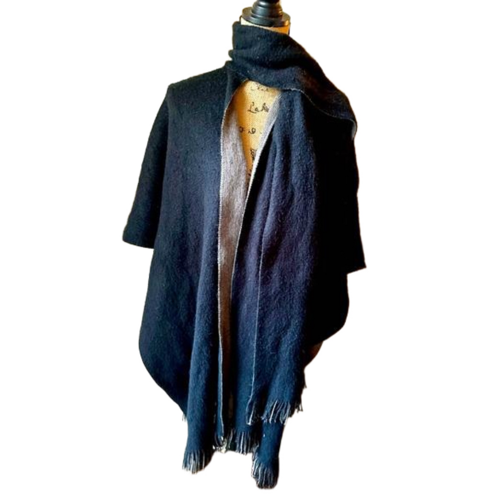 Reversible Cape With Attached Scarf
